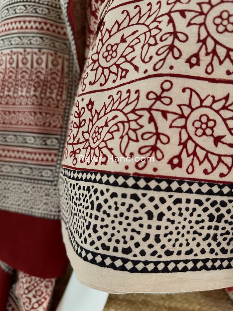 Bagh Print Cotton Suit