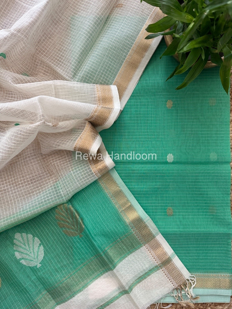 Maheshwari Katan Motifs Top Dupatta Sets