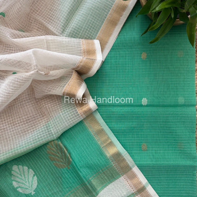 Maheshwari Katan Motifs Top Dupatta Sets