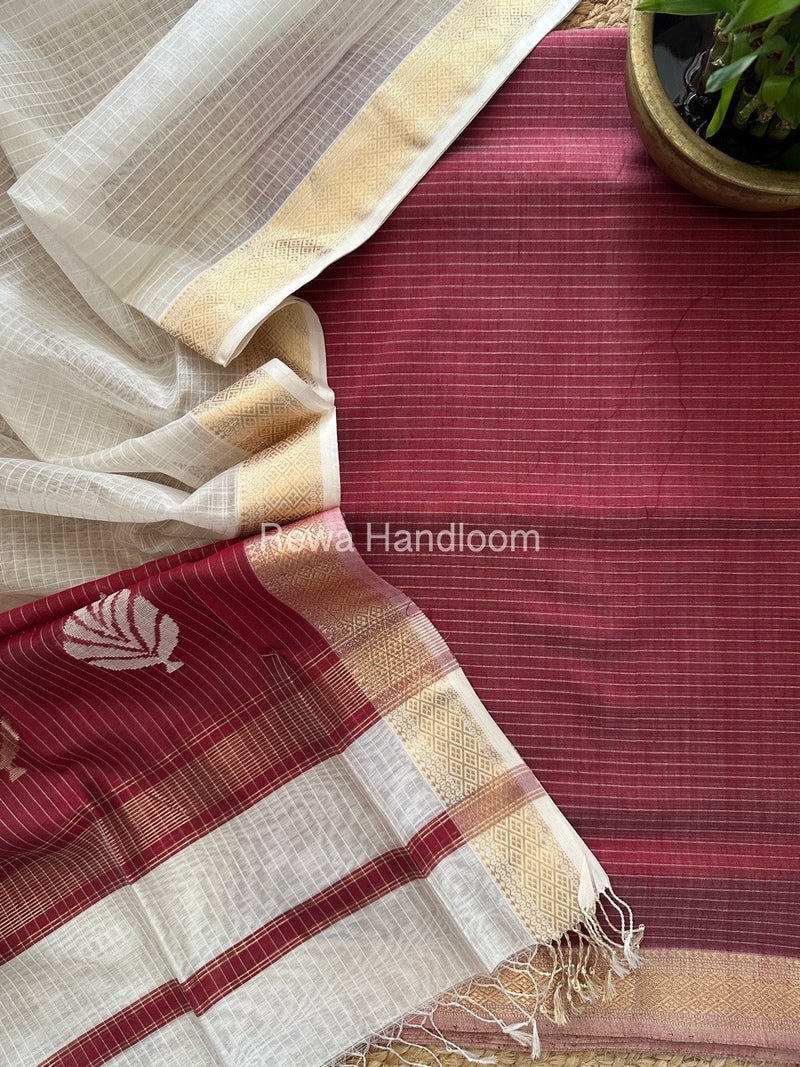 Maheshwari Katan Motifs Top Dupatta Sets