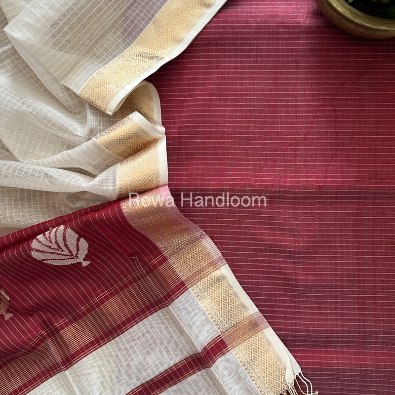 Maheshwari Katan Motifs Top Dupatta Sets