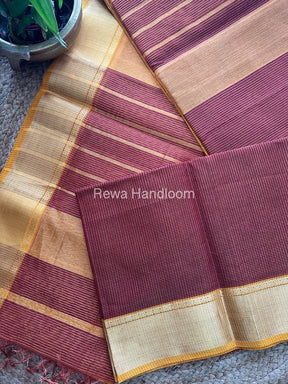 Exclusive Maheswari Coffee Brown Tissue Silk Saree ZTS066