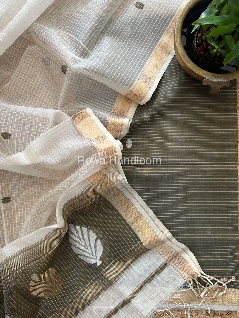 Maheshwari Katan Motifs Top Dupatta Sets