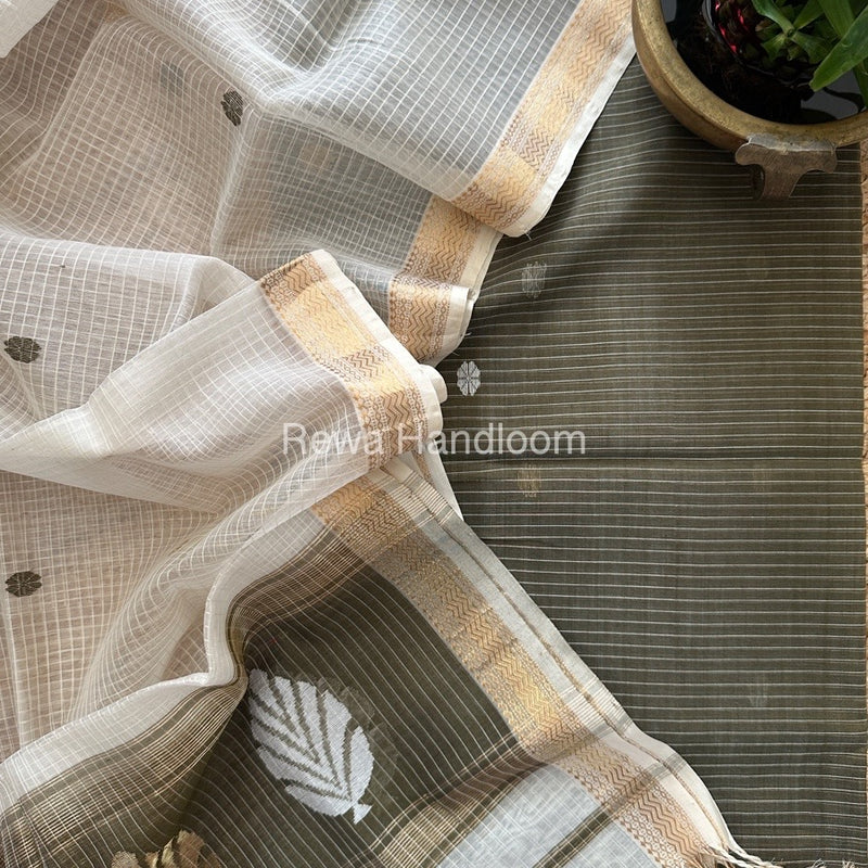 Maheshwari Katan Motifs Top Dupatta Sets