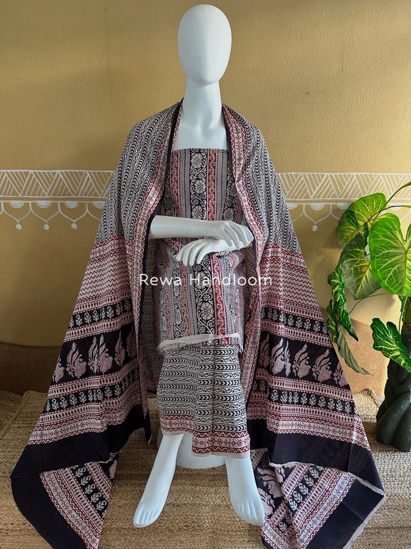 Bagh Print Cotton Suit