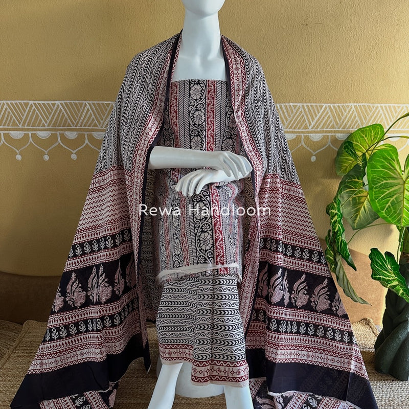 Bagh Print Cotton Suit