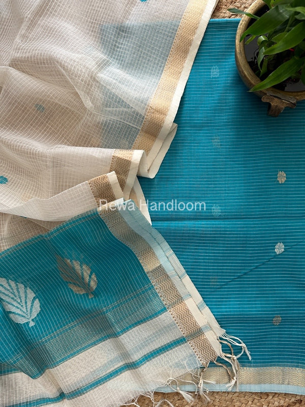 Maheshwari Katan Motifs Top Dupatta Sets