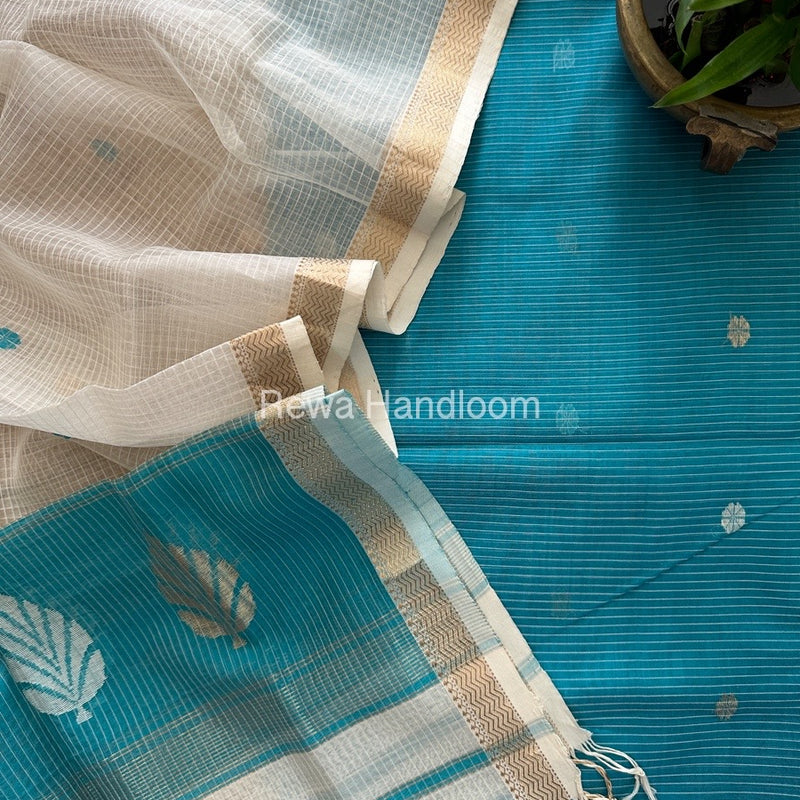 Maheshwari Katan Motifs Top Dupatta Sets