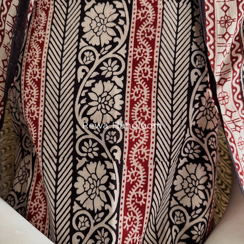 Black-White Bagh Print Cotton Suit BGCSJ0174