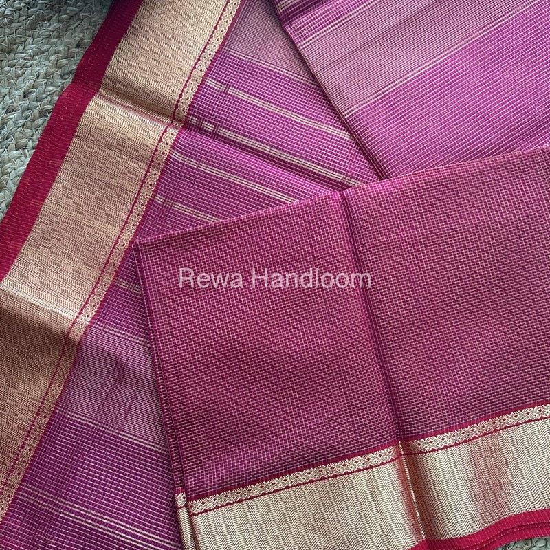 Exclusive Maheswari Magenta Tissue Silk Saree ZTS063