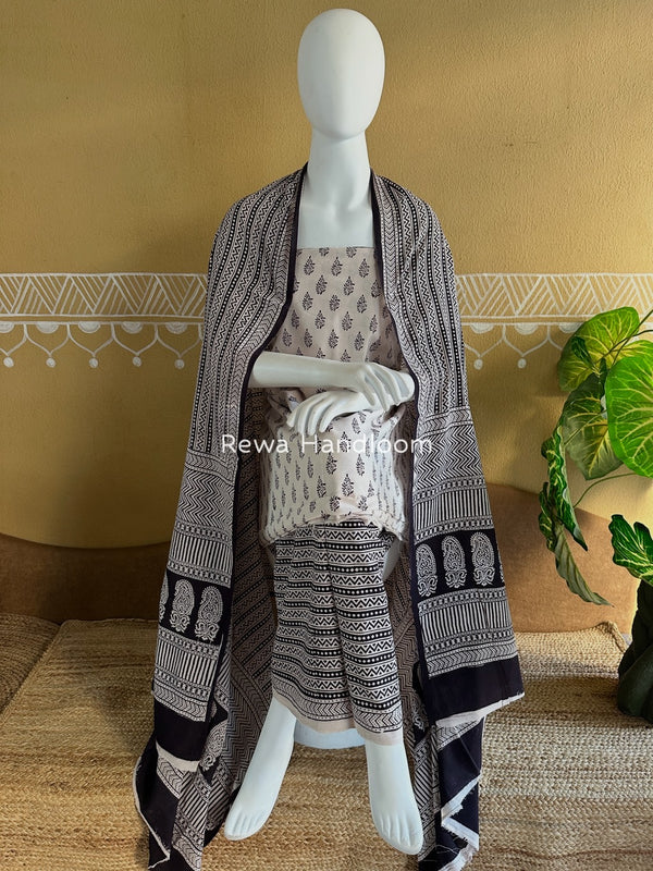 Bagh Print Cotton Suit