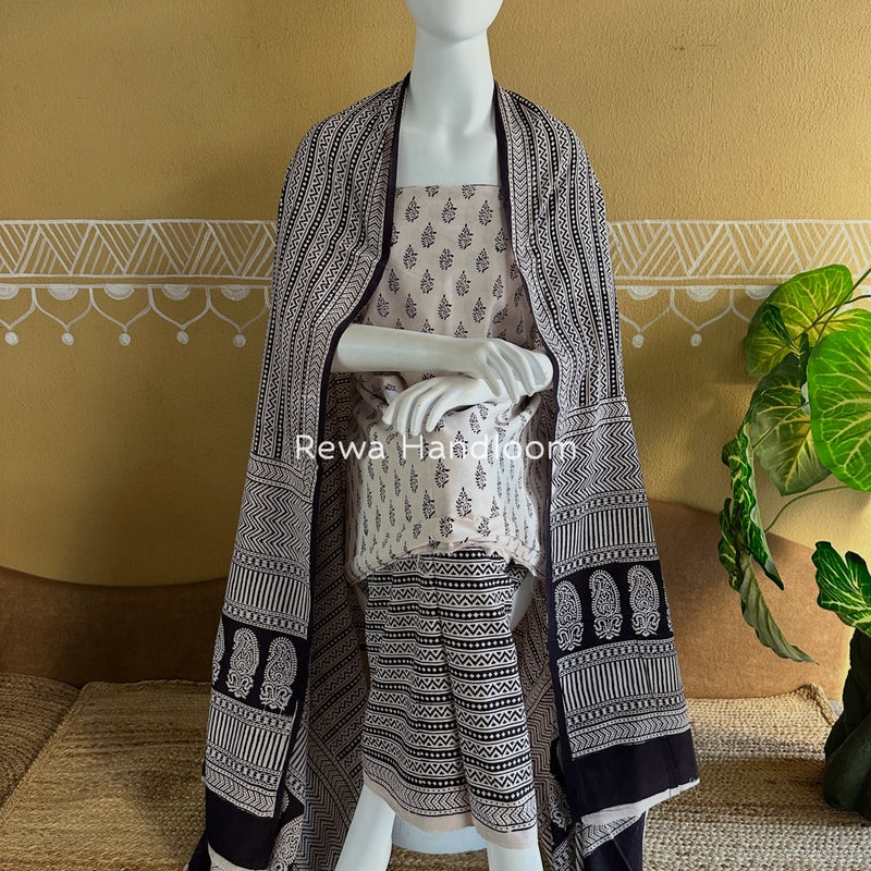 Bagh Print Cotton Suit