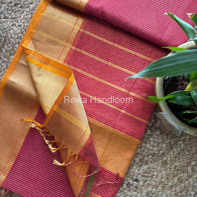 Exclusive Maheswari Rani Pink Tissue Silk Saree ZTS072