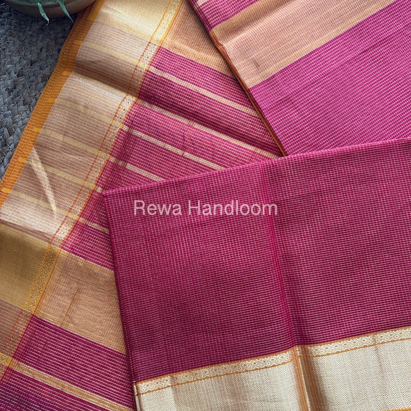Exclusive Maheswari Rani Pink Tissue Silk Saree ZTS072