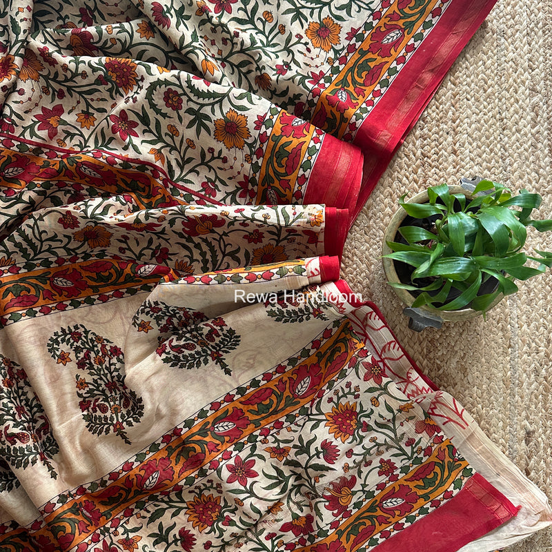  Chanderi Silk Printed Saree