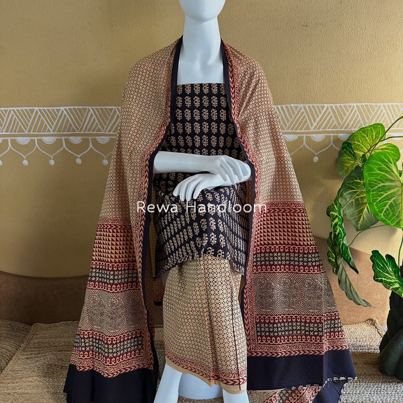 Bagh Print Cotton Suit