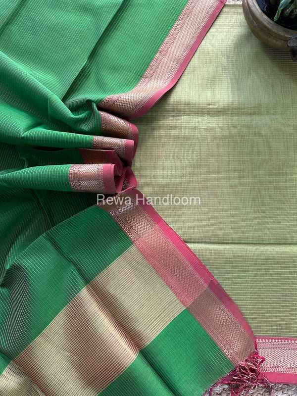 Maheshwari Tissue Top-Dupatta