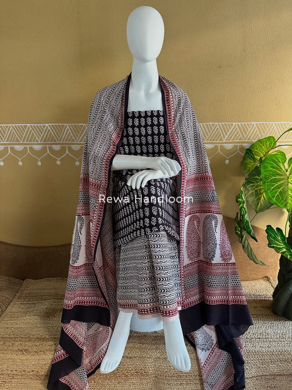 Bagh Print Cotton Suit