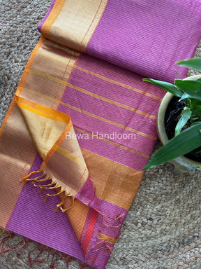 Exclusive Maheswari Lavender Tissue Silk Saree ZTS064