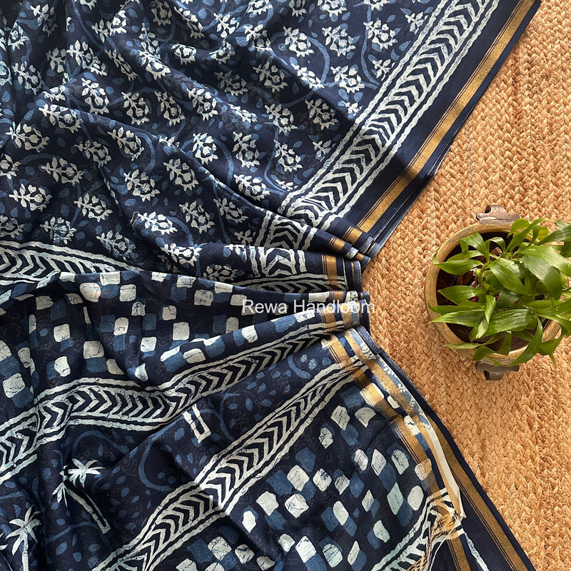  Chanderi Silk Printed Saree