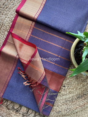 Exclusive Maheswari Royal Blue Tissue Silk Saree ZTS073