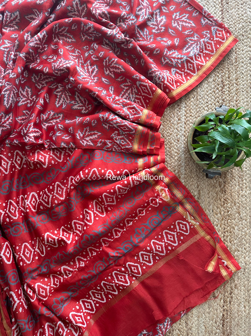  Chanderi Silk Printed Saree