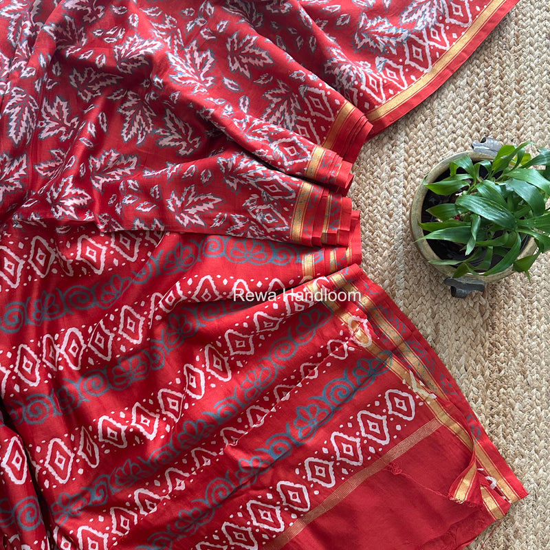  Chanderi Silk Printed Saree