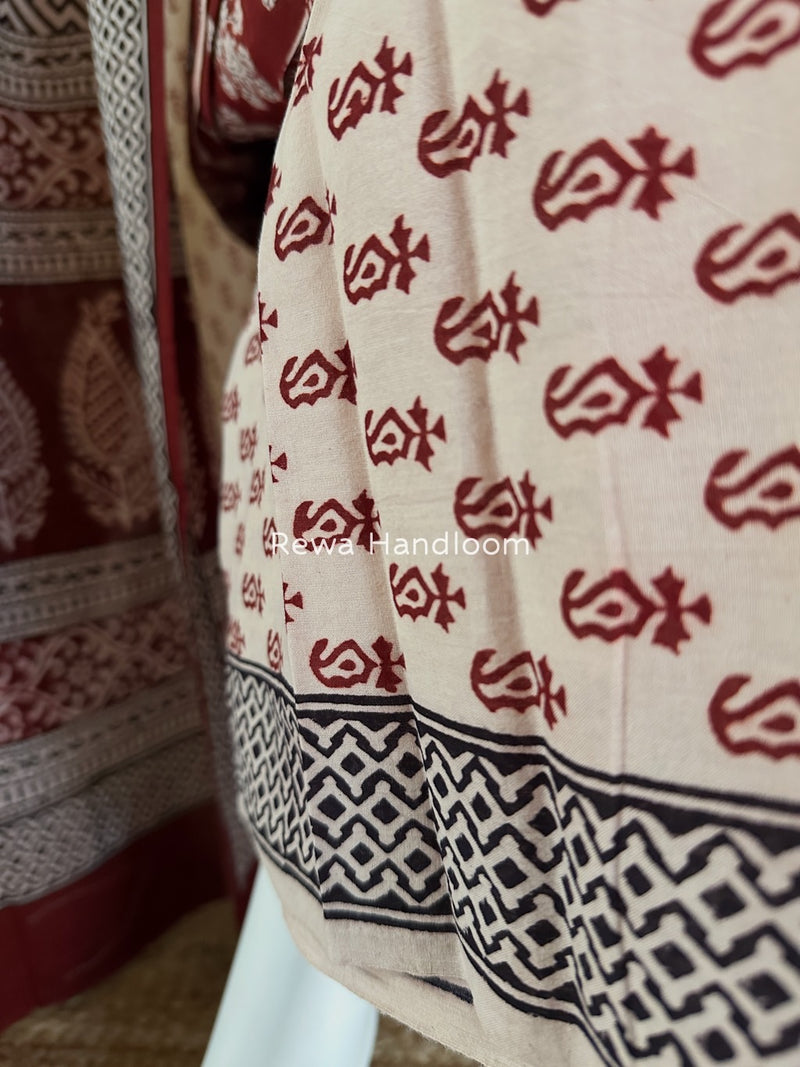 Bagh Print Cotton Suit 