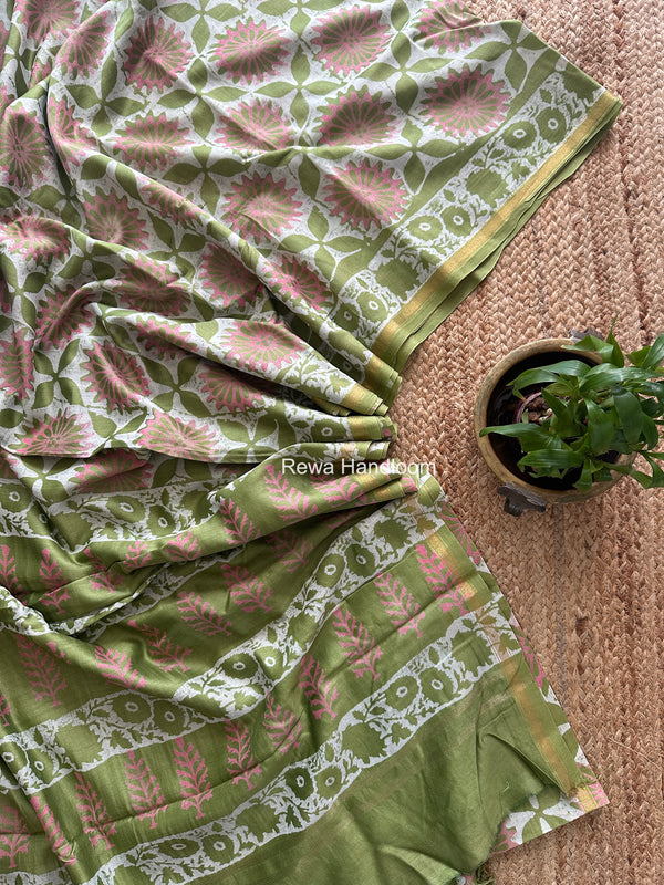  Chanderi Silk Printed Saree