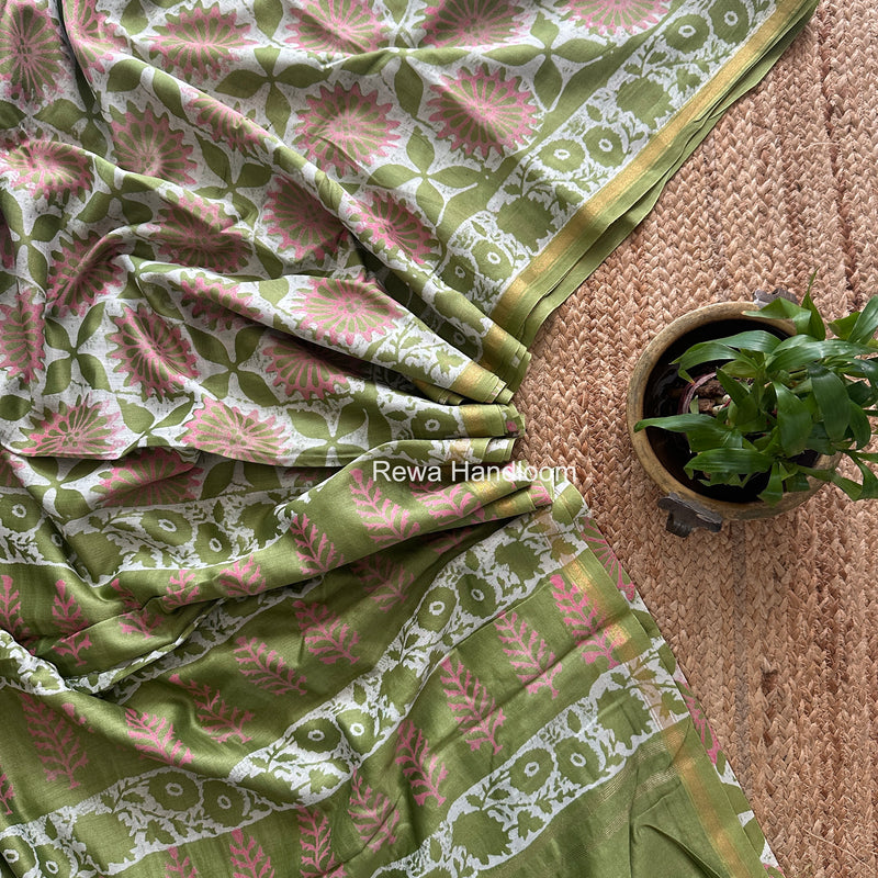  Chanderi Silk Printed Saree