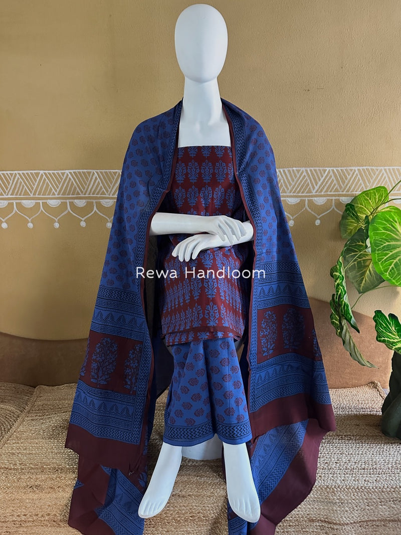 Bagh Print Cotton Suit