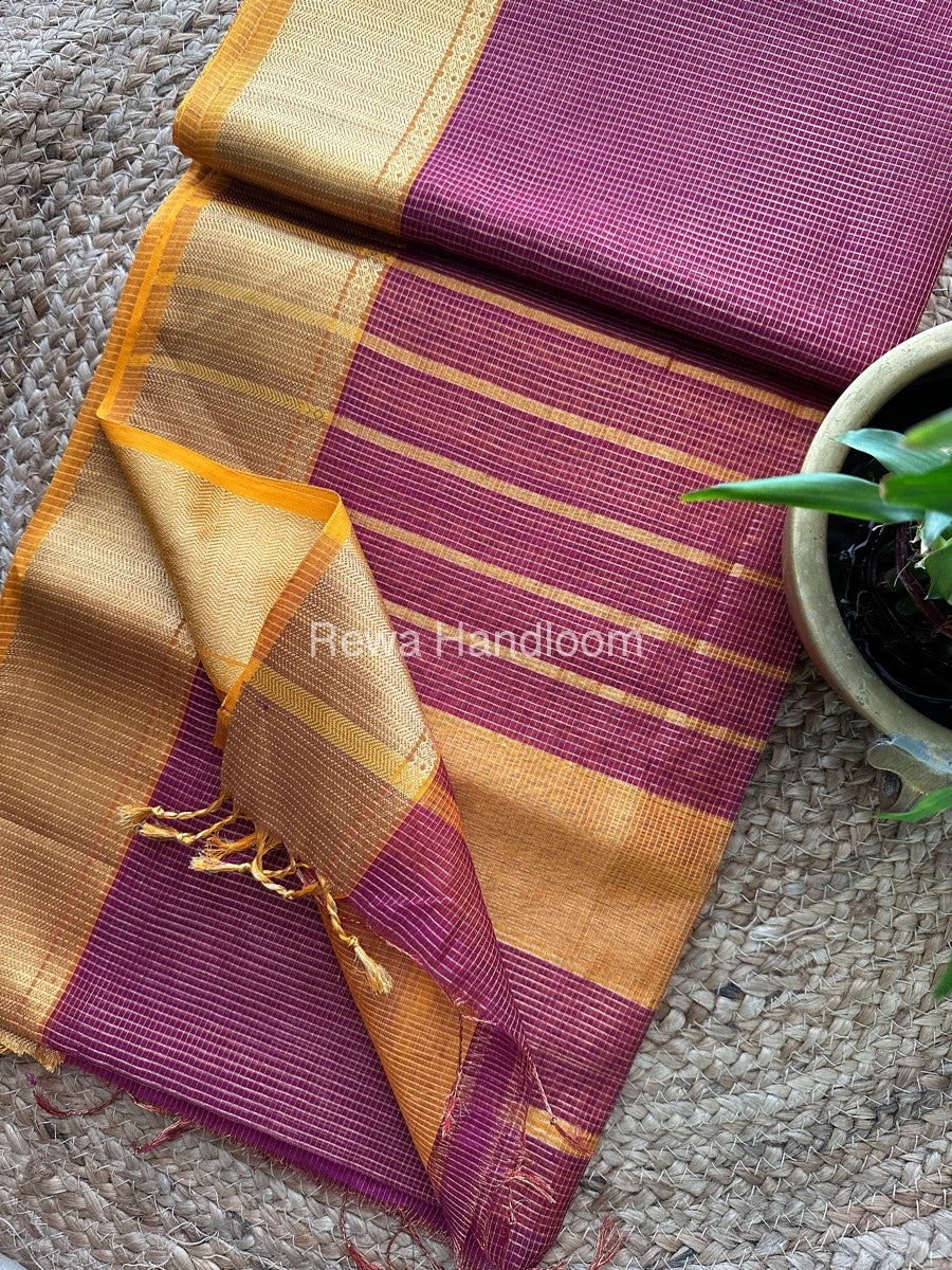 Exclusive Maheswari Magenta Tissue Silk Saree ZTS067