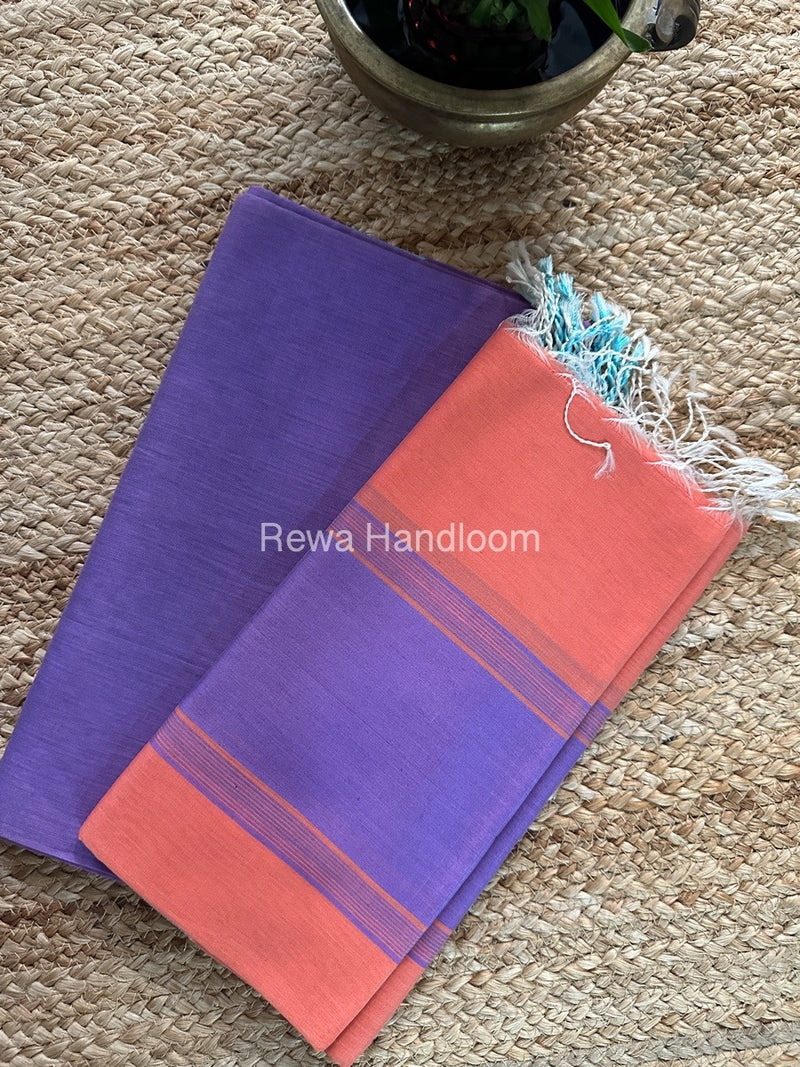 Maheshwari Lavender-Light Orange Multicolour Dress Material RTP029