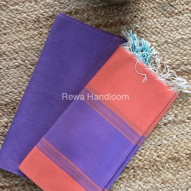 Maheshwari Lavender-Light Orange Multicolour Dress Material RTP029