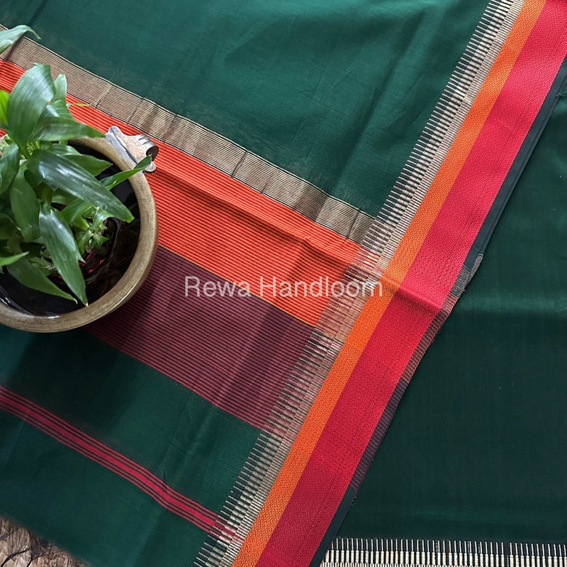 Maheshwari Green Multicolour Dress Material RTP054