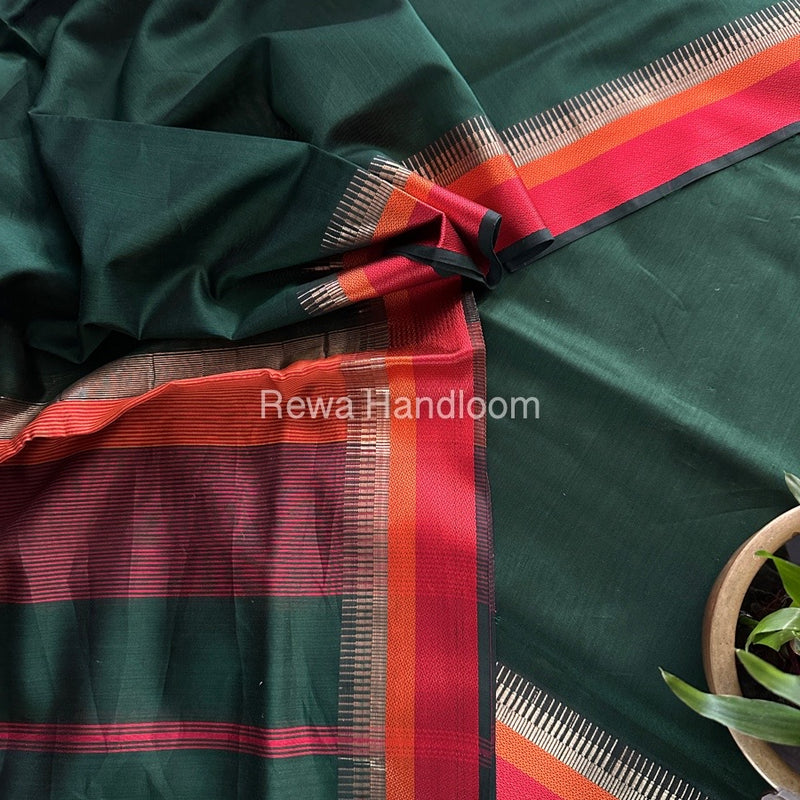 Maheshwari Green Multicolour Dress Material RTP054