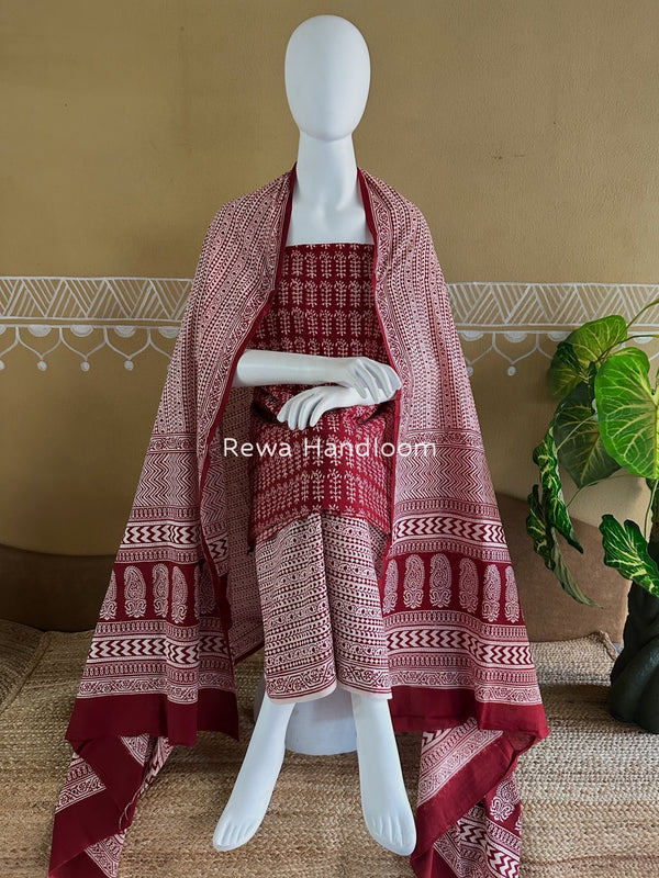 Bagh Print Cotton Suit