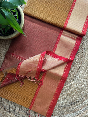 Exclusive Maheswari Mustard Yellow Tissue Silk Saree ZTS075