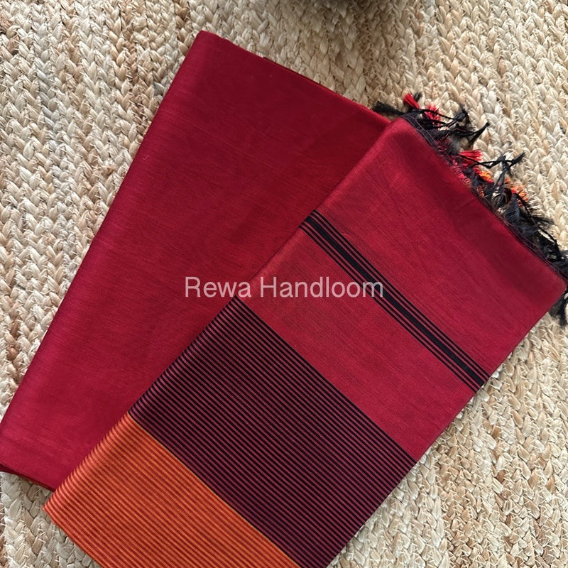 Maheshwari Red Multicolour Dress Material RTP050