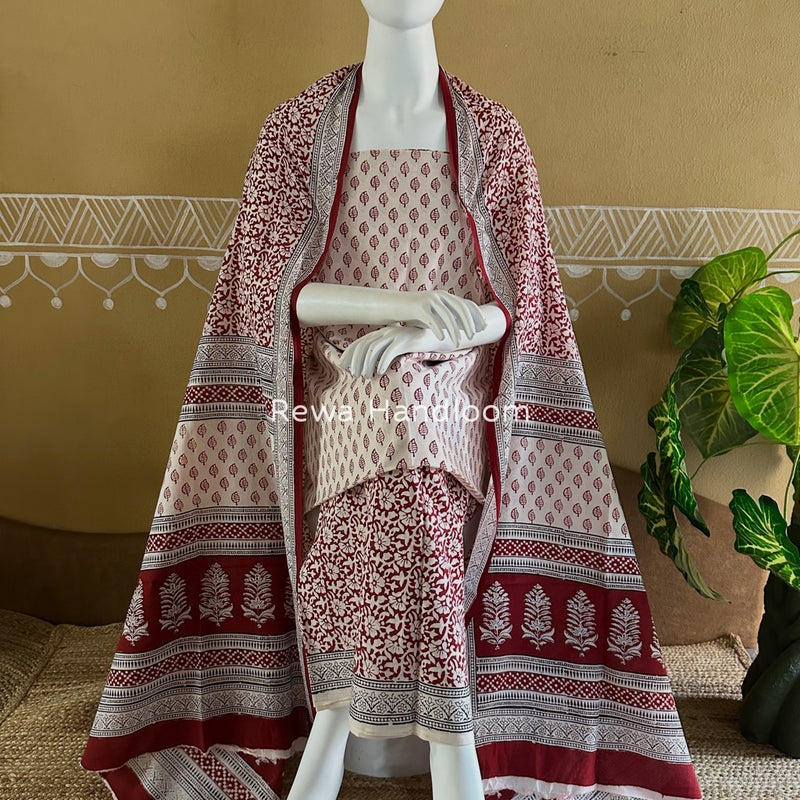 Bagh Print Cotton Suit