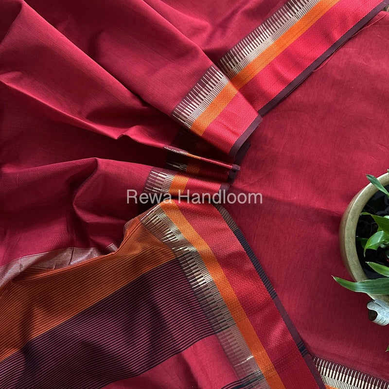 Maheshwari Red Multicolour Dress Material RTP050