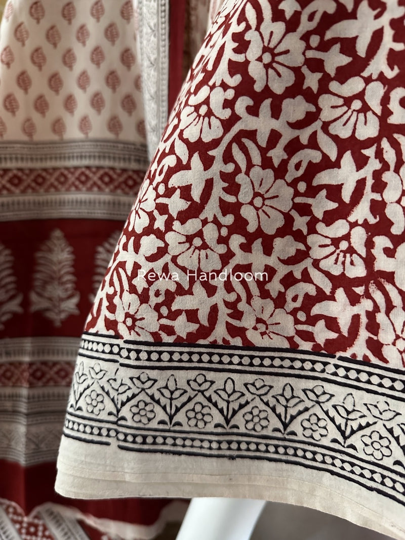 Bagh Print Cotton Suit