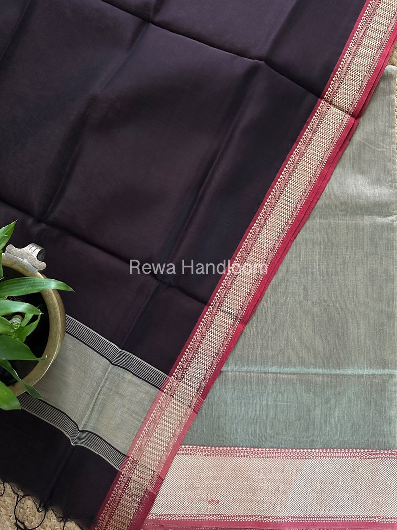 Maheshwari Beige-Wine Multicolour Dress Material RTP053