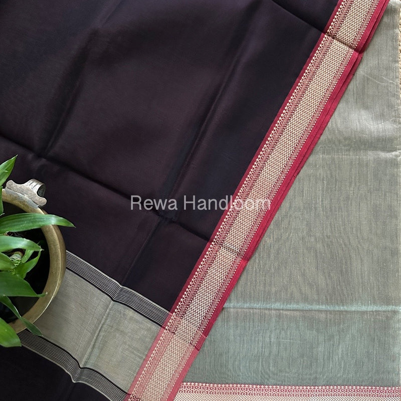 Maheshwari Beige-Wine Multicolour Dress Material RTP053