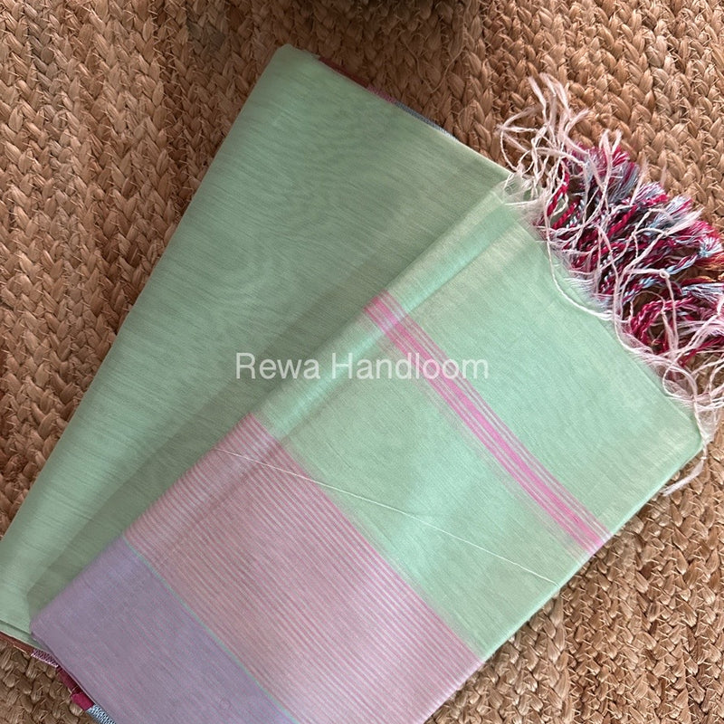 Maheshwari Pista Green Multicolour Dress Material RTP016