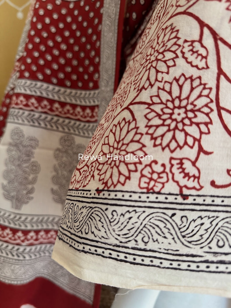 Bagh Print Cotton Suit 