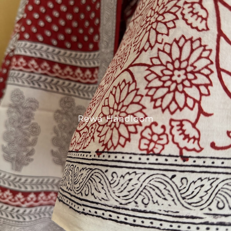 Bagh Print Cotton Suit 