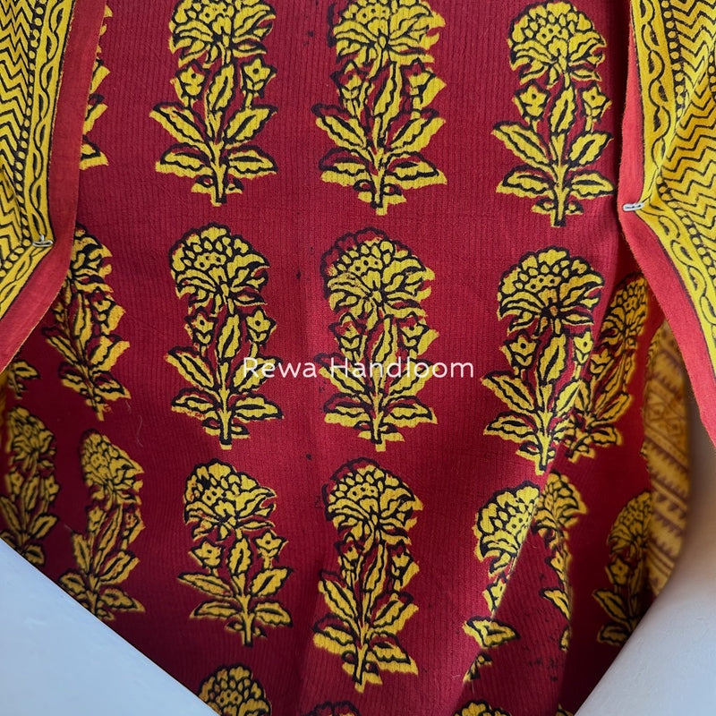 Maroon Bagh Print Cotton Suit BCSP081