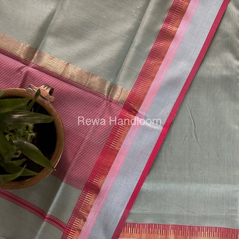 Maheshwari Sea Green Multicolour Dress Material RTP048