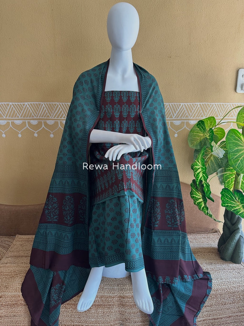 Bagh Print Cotton Suit